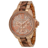 Michael Kors Wren Diamonds Rose Gold Dial Two Tone Steel Strap Watch for Women - MK6159