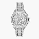 Buy Shop Michael Kors Wren Chronograph Crystals Silver Dial Silver Steel Strap Watch For Women - MK6317 USA Online