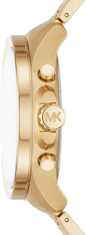 Buy Shop Michael Kors Wren Chronograph Gold Dial Gold Steel Strap Watch For Men - MK8928 USA Online