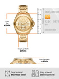 Buy Shop Michael Kors Wren Chronograph Gold Dial Gold Steel Strap Watch for Women - MK6952 USA Online