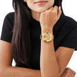 Buy Shop Michael Kors Wren Chronograph Gold Dial Gold Steel Strap Watch for Women - MK6952 USA Online