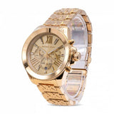 Buy Shop Michael Kors Wren Chronograph Gold Dial Gold Steel Strap Watch for Women - MK6952 USA Online