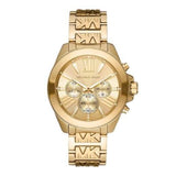 Buy Shop Michael Kors Wren Chronograph Gold Dial Gold Steel Strap Watch for Women - MK6952 USA Online
