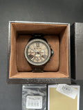 Buy Shop Michael Kors Wren Chronograph Gold Diamonds Dial Black Steel Strap Watch for Women - MK5879 USA Online
