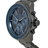 Buy Shop Michael Kors Wren Chronograph Quartz Blue Dial Grey Steel Strap Watch For Women - MK6097 USA Online