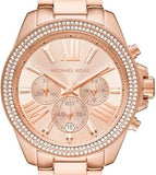 Buy Shop Michael Kors Wren Chronograph Rose Gold Dial Rose Gold Steel Strap Watch for Women - MK7430 USA Online