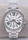 Buy Shop Michael Kors Wren Chronograph Silver Dial Silver Steel Strap Watch for Women - MK7429 USA Online