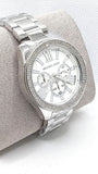 Buy Shop Michael Kors Wren Chronograph Silver Dial Silver Steel Strap Watch for Women - MK7429 USA Online