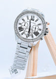 Buy Shop Michael Kors Wren Chronograph Silver Dial Silver Steel Strap Watch for Women - MK7429 USA Online