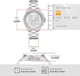 Buy Shop Michael Kors Wren Chronograph Silver Dial Silver Steel Strap Watch for Women - MK7429 USA Online
