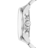 Buy Shop Michael Kors Wren Chronograph Silver Dial Silver Steel Strap Watch for Women - MK7429 USA Online