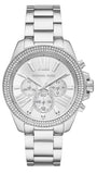 Buy Shop Michael Kors Wren Chronograph Silver Dial Silver Steel Strap Watch for Women - MK7429 USA Online