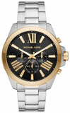 Michael Kors Wren Chronograph Black Dial Silver Steel Strap Watch For Men - MK8880