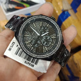 Buy Shop Michael Kors Wren Crystals Black Dial Black Steel Strap Watch For Women - MK6419 USA Online