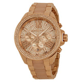 Buy Shop Michael Kors Wren Crystals Rose Gold Dial Rose Gold Steel Strap Watch for Women - MK6096 USA Online