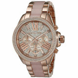 Buy Shop Michael Kors Wren Crystals Rose Gold Dial Rose Gold Steel Strap Watch for Women - MK6096 USA Online