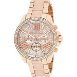 Buy Shop Michael Kors Wren Crystals Rose Gold Dial Rose Gold Steel Strap Watch for Women - MK6096 USA Online