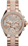 Buy Shop Michael Kors Wren Crystals Rose Gold Dial Rose Gold Steel Strap Watch for Women - MK6096 USA Online