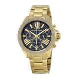 Buy Shop Michael Kors Wren Diamonds Blue Dial Gold Steel Strap Watch for Women - MK6291 USA Online