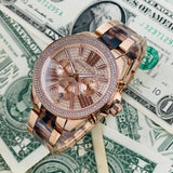 Buy Shop Michael Kors Wren Diamonds Rose Gold Dial Two Tone Steel Strap Watch for Women - MK6159 USA Online