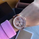 Buy Shop Michael Kors Wren Diamonds Rose Gold Dial Two Tone Steel Strap Watch for Women - MK6159 USA Online