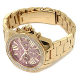 Buy Shop Michael Kors Wren Purple Dial Gold Steel Strap Watch for Women - MK6290 USA Online