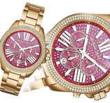 Buy Shop Michael Kors Wren Purple Dial Gold Steel Strap Watch for Women - MK6290 USA Online