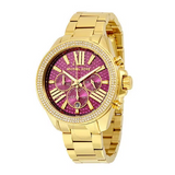 Buy Shop Michael Kors Wren Purple Dial Gold Steel Strap Watch for Women - MK6290 USA Online