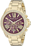 Buy Shop Michael Kors Wren Purple Dial Gold Steel Strap Watch for Women - MK6290 USA Online
