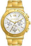 Buy Shop Michael Kors Wyatt Chronograph White Dial Gold Steel Strap Watch For Women - MK5933 USA Online