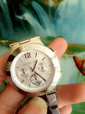 Buy Shop Michael Kors Wyatt White Dial Silver Steel Strap Watch For Women - MK5932 USA Online
