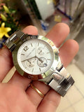 Buy Shop Michael Kors Wyatt White Dial Silver Steel Strap Watch For Women - MK5932 USA Online