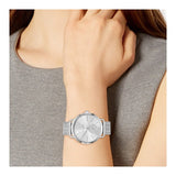 Buy Shop Michael Kors Portia Silver Dial Silver Mesh Bracelet Watch for Women - MK3843 USA Online