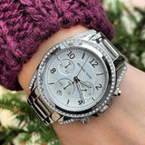 Buy Shop Michael Kors Blair Silver Dial Silver Steel Strap Watch for Women - MK5165 USA Online