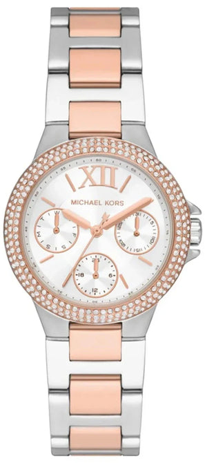Buy Shop Michael Kors Camille Multifunction White Dial Two Tone Steel Strap Watch for Women - MK1054 USA Online