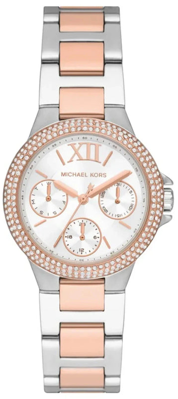 Buy Shop Michael Kors Camille Multifunction White Dial Two Tone Steel Strap Watch for Women - MK1054 USA Online
