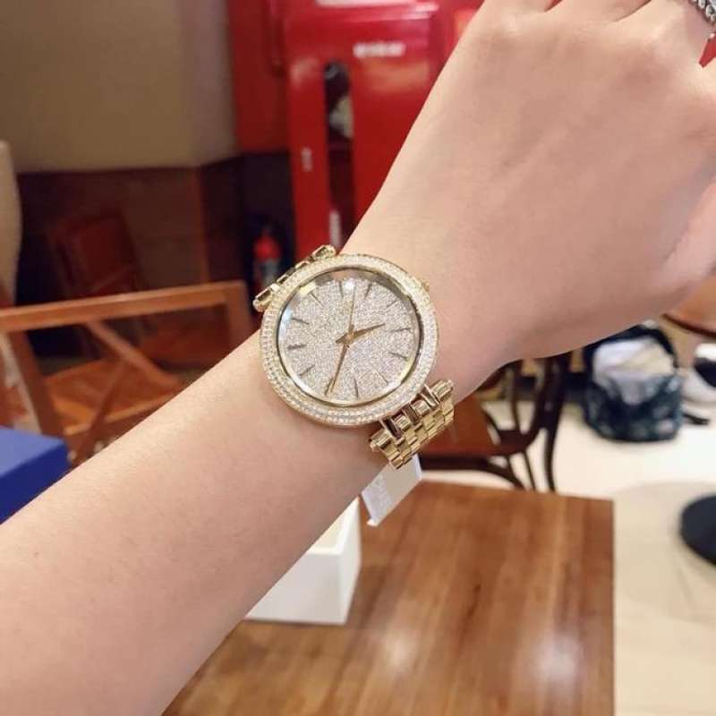 Buy Shop Michael Kors Darci Gold Dial Gold Steel Strap Watch for Women - MK3438 USA Online