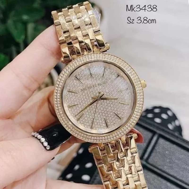 Buy Shop Michael Kors Darci Gold Dial Gold Steel Strap Watch for Women - MK3438 USA Online