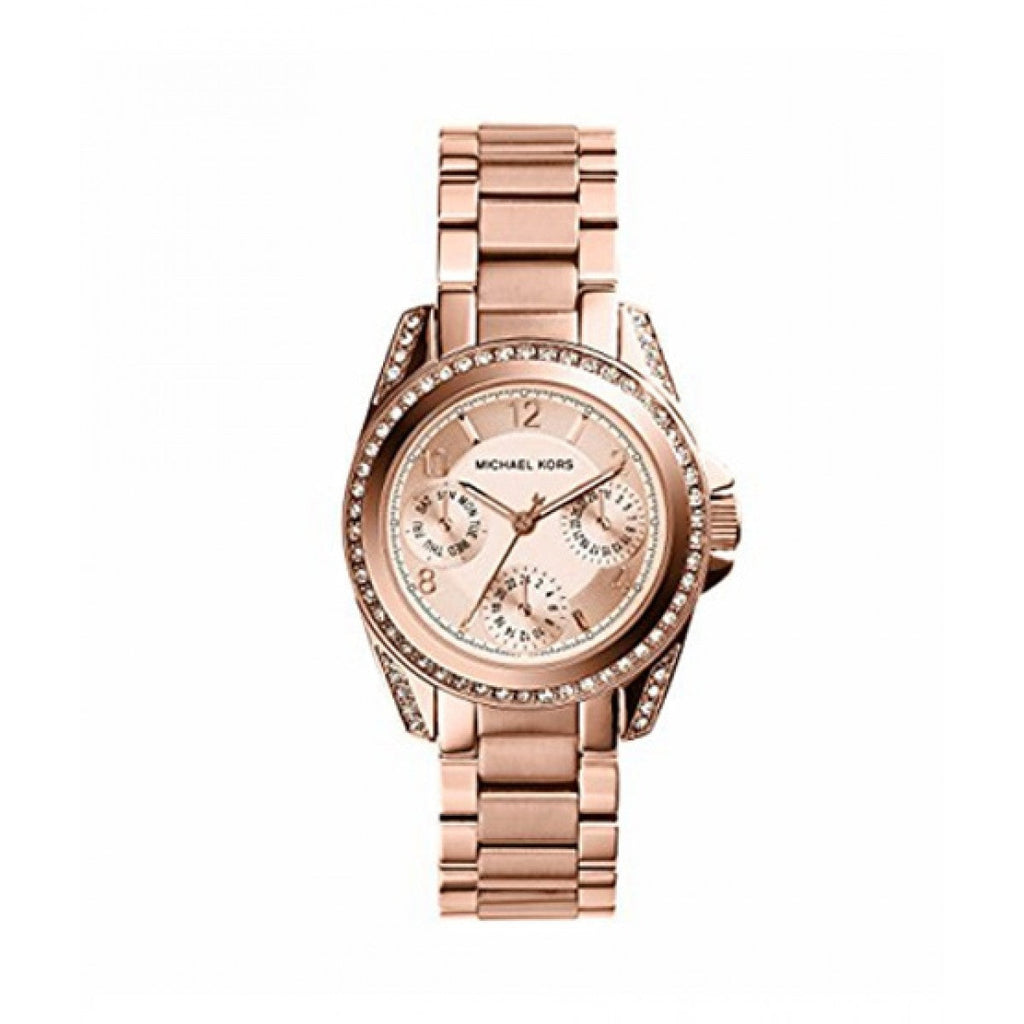 Buy Shop Michael Kors Blair Rose Gold Dial Rose Gold Steel Strap Watch for Women - MK5613 USA Online