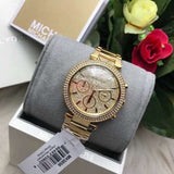 Buy Shop Michael Kors Parker Gold Dial Gold Steel Strap Watch for Women - MK5856 USA Online