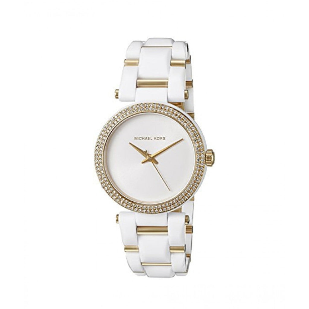 Buy Shop Michael Kors Delray Rose Gold Dial White Steel Strap Watch for Women - MK4315 USA Online