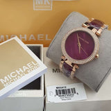 Buy Shop Michael Kors Parker Maroon Dial Two Tone Steel Strap Watch for Women - MK6412 USA Online