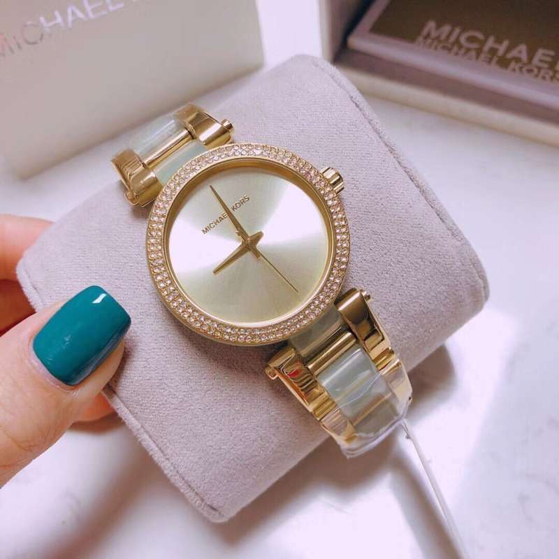 Buy Shop Michael Kors Delray Rose Gold Dial Two Tone Steel Strap Watch for Women - MK4317 USA Online