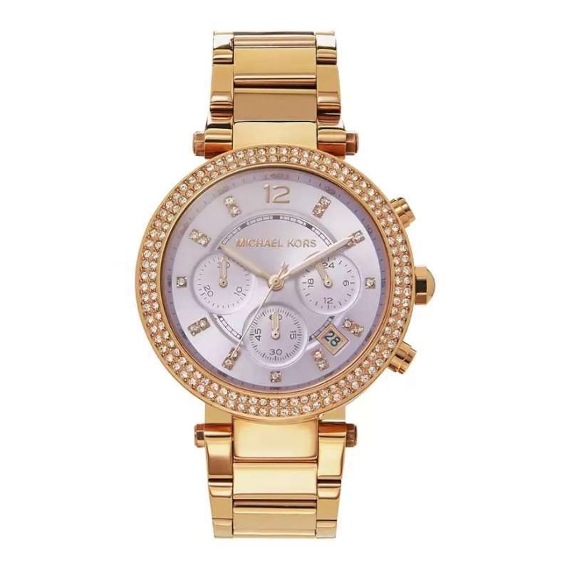 Buy Shop Michael Kors Parker Purple Dial Rose Gold Steel Strap Watch for Women - MK6169 USA Online