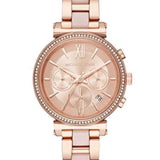 Buy Shop Michael Kors Sofie Chronograph Rose Gold Dial Rose Gold Steel Strap Watch For Women - MK6560 USA Online