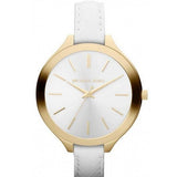 Buy Shop Michael Kors Slim Runway White Dial White Leather Strap Watch For Women - MK2273 USA Online