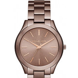 Buy Shop Michael Kors Runway Quartz Brown Dial Brown Steel Strap Watch For Women - MK3418 USA Online
