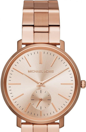 Buy Shop Michael Kors Jaryn Quartz Rose Gold Dial Rose Gold Steel Strap Watch For Women - MK3501 USA Online