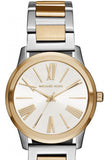 Buy Shop Michael Kors Hartman Quartz White Dial Two Tone Steel Strap Watch For Women - MK3521 USA Online