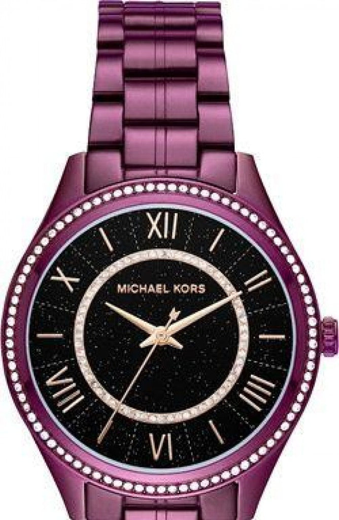 Buy Shop Michael Kors Lauryn Black Dial Purple Steel Strap Watch for Women - MK3724 USA Online